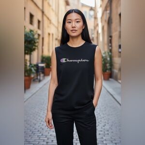 Champion Women’s Muscle Tank XL NWT | Colorful Logo Bold Empowered Athletic Fit